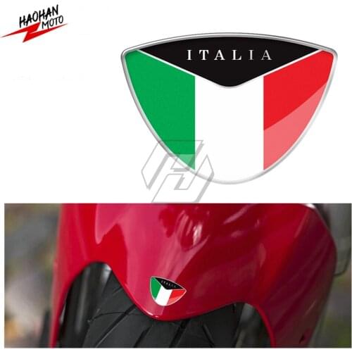 For Ducati Monster Aprilia Vespa Sprint GTS GTV LX Etc 3D Motorcycle Tank Decal Italy Flag Sticker