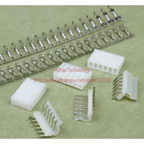 50sets/lot) connector CH3.96 Molex 3.96 6Pin Side Entry Pitch:3.96MM 90 degree Pin Header + Terminal + Housing CH3.96-6PW