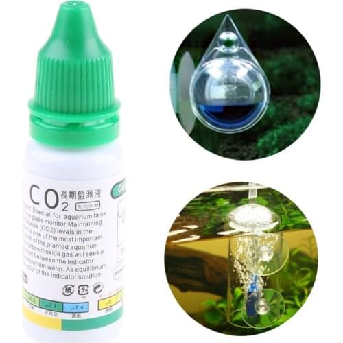 Aquarium CO2 Indicator Solution Fish Tank Liquid Test Plants Supplies Long Term