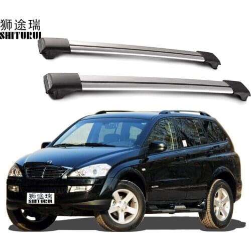 2Pcs Roof bars For Ssangyong Kyron 1995-2002 1TH suv Aluminum Alloy Side Bars Cross Rails Roof Rack Luggage