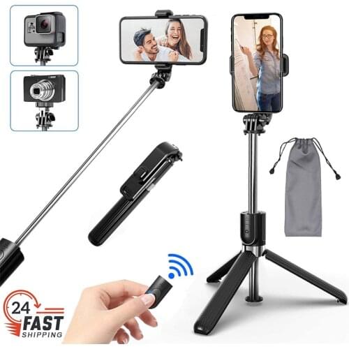 3 in 1 Wireless Bluetooth Selfie Stick Tripod Extendable Monopod with Remote Control for IPhone Android Dslr Gopro Action Camera