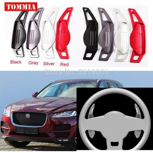 For Jaguar F-PACE 2016-2020 2pcs Steering Wheel Aluminum Shift Paddle Shifter Extension Car-styling