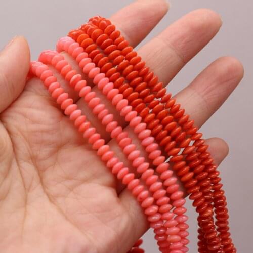 Hot Sale Coral Beaded Abacus-shaped Small Beads Handmade Crafts DIY Necklace Bracelet Jewelry Send Anniversary Gift Making