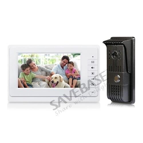HOMSECUR Wired Video Door Phone System Visual And Audio 700TVL Camera+ 7" Color Monitor XC003+XM701