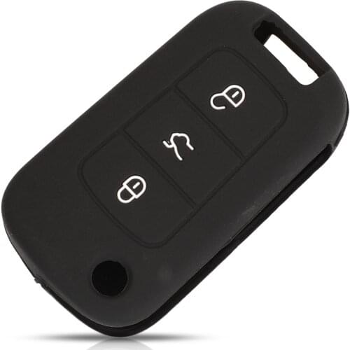 Jingyuqin New Remote Car Key Fob Silicone Case Cover Protector For VW Volkswagen Bora Classic Protection 3 Buttons Black Styling