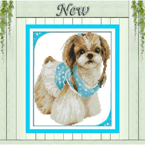 Lady dog,Pattern printed on the canvas DMC 11CT 14CT Cross Stitch kits,needlework Sets embroidery,Lovely noble animal Home Decor