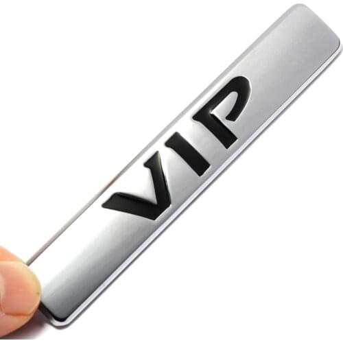 Car Motorcycle Metal VIP Emblem Badge Decal Sticker for Teana Peugeot Bmw Ford Focus KIA MAZDA TOYOTA HONDA Car Side Decoration