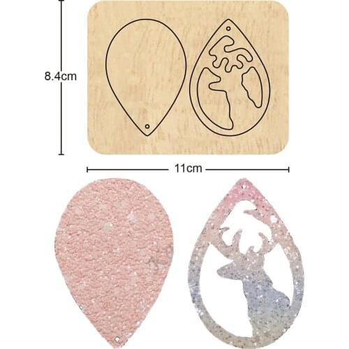 Fashion Oval Hollow Deer Dangler Earrings DIY Leather Cloth Paper Crafts Wood Dies Fit Common Die Cutting Machines on the Market