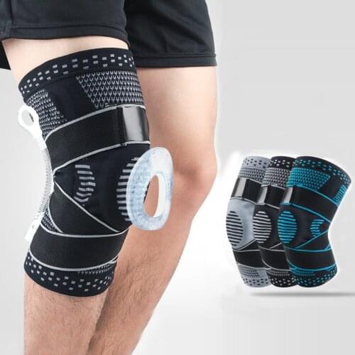 1 pcs Knee Brace Non-Slip Running Basketball Meniscus Kneepads Tear Arthritis Wrap Anti-collision Knee Pads Drop Shipping