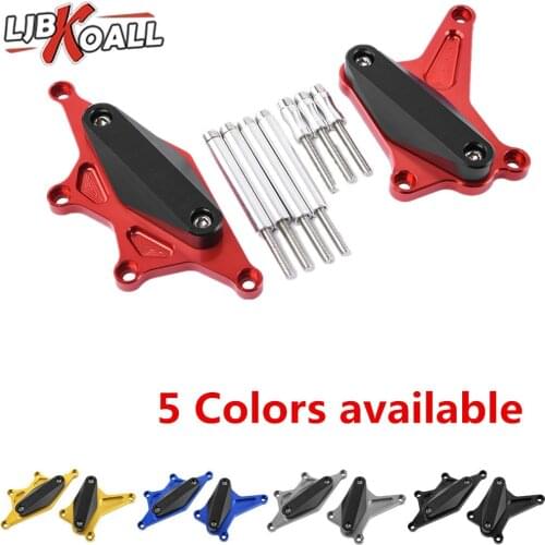 LJBKOALL New Motorcycle Accessories CNC Aluminum Engine Stator Cover Frame Sliders Crash Pads For Honda CB500X CB500F 2016