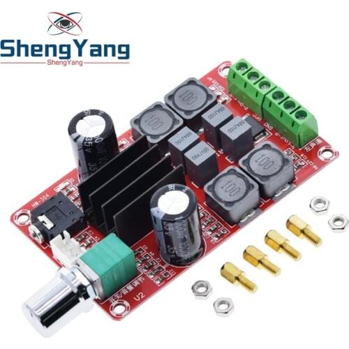 ShengYang 2*50W TDA3116D2 high-power digital amplifier board TPA3116 two channel amplifier board 12-24V