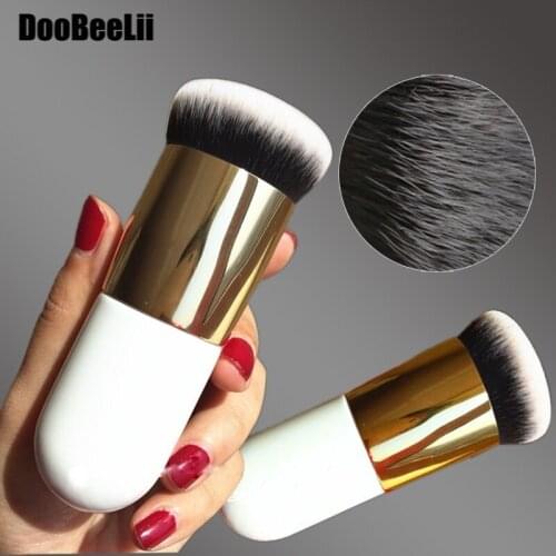 Professional Chubby Pier Foundation Brush Makeup Brush Flat Cream Makeup Brushes Professional Cosmetic Make-up Highlighter Brush