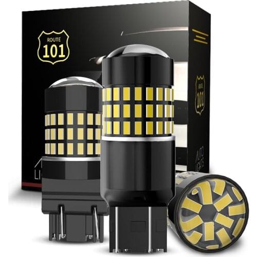 Route101 T20 W21/5W 7443 LED Lamp White W21W WY21W 7440 12V 24V P27/7W T25 3157 LED Bulb Car Reverse DRL Turn Signal Light