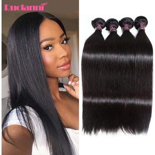 Ruolanni hair extension Top level 100% Human Hair Bundles Brazilian Hair Cuticle Aligned Raw Virgin Hair
