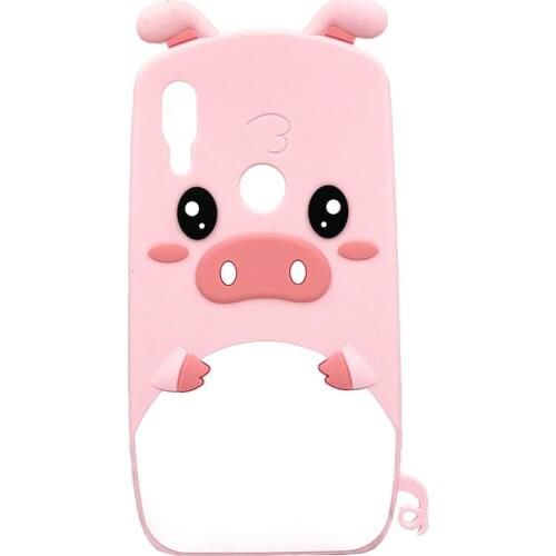 For Xiaomi Redmi Note 7 Case Silicone 360 Full Protecive Back Phone Cover For Xiaomi Redmi Note 7 Cases Cartoon Cute Pink Piglet