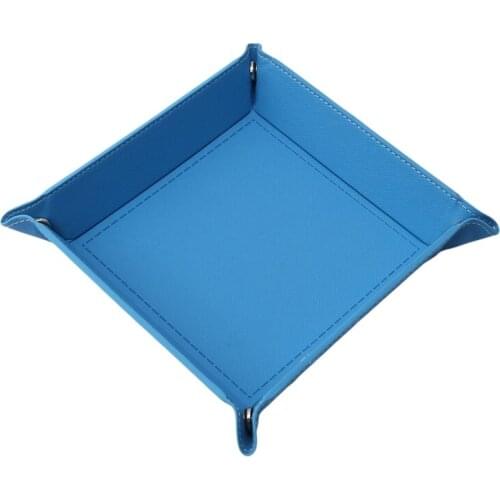 PU Leather Folding Hexagon Dice Tray Purple Dice Box For RPG DnD Games Dice Storage Case Dropshipping