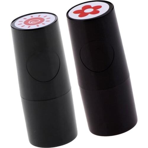 Sunnimix 2Pcs Colorfast Golf Ball Stamper Marker Club Accessories Golfer Training Aid with Sun,Flower Design Shape Print