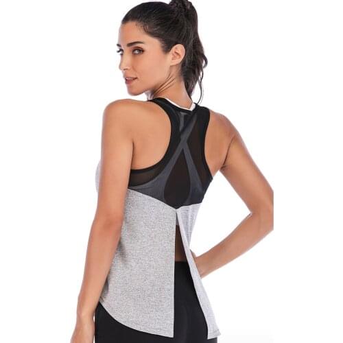 Sports Top Women Round Neck Mesh Back Yoga T-Shirts Fitness Running Shirt Women Yoga Crop Top For Sports T-Shirts Sportswear