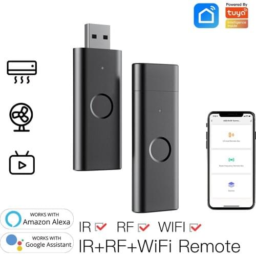 Tuya WiFi RF+IR Universal Remote Controller RF Appliances Smart Life App Voice Remote Control Works with Alexa Google Smart Home
