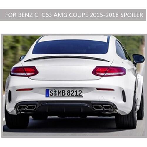 W205 C63 Carbon Spoiler for Benz AMG Coupe 2-Door Wing Lip Sticker amg Style 2-Door 2015-2018