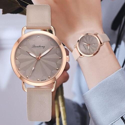 Frauen Mode Vintage Leder Band Quarzuhr Relogio Feminino Damen Casual Sport Kleid Uhren Analog Uhren Montre Femme