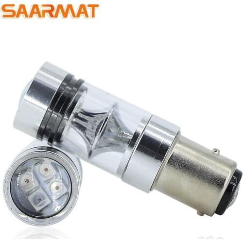 2 Pieces 100W 1157 BAY15D brake-Backup Tail Stop bulbs 1156 ba15s P21W 7506 T20 7440 7443 car turn signal reverse day Light moto