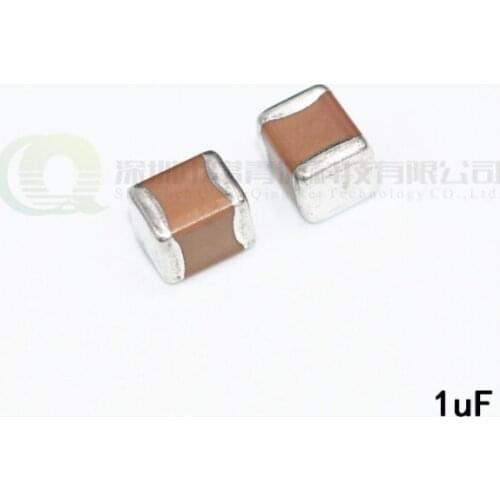 100pcs SMD capacitor 1210 1uF 105K 25V/50V/100V/250V X7R 10% 3225