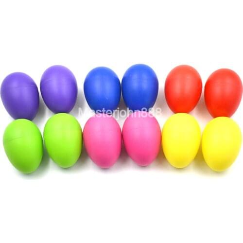 2pcs Colourful Plastic Sound Eggs Shaker Maracas Percussion