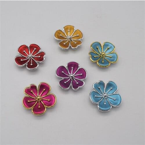 50pcs Flower shell shape Sewing plastic Button For Clothing bag headwear DIY Corsage headwear