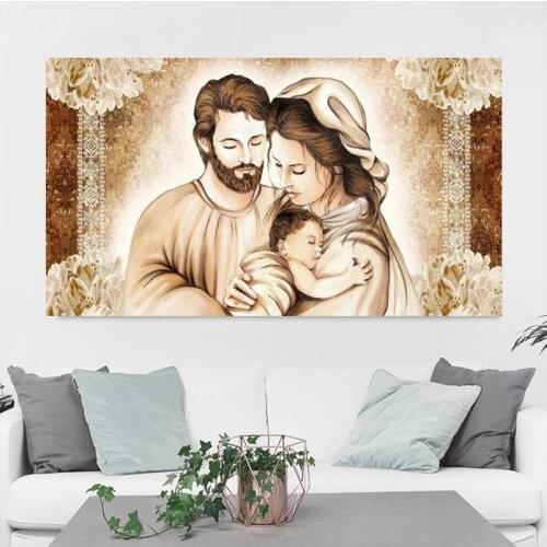 New 5D DIY diamond painting Religion family Diamond Embroidery Full Drill Cross Stitch Mosaic Crafts Kits Home Decor Gift P155