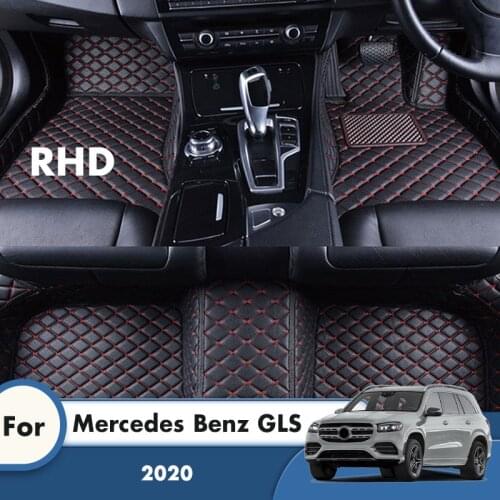 RHD Car Floor Mats For Mercedes Benz GLS 2020 Custom Waterproof Decoration Carpets Interior Accessories Foot Pads Cover