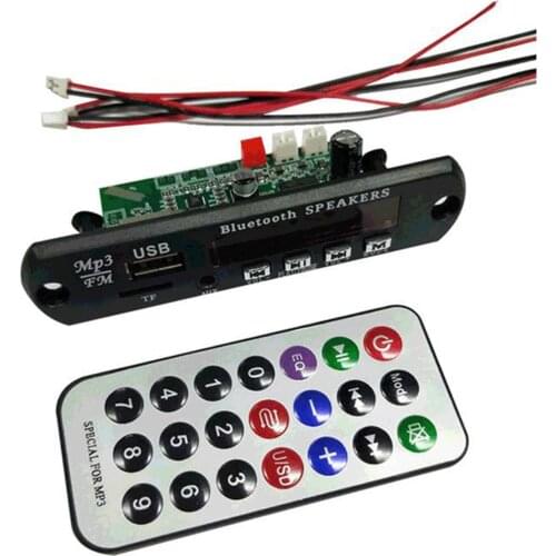 Car MP3 Decoder Board FM Radio Bluetooth 5.0 Speaker Module Support USB TF AUX