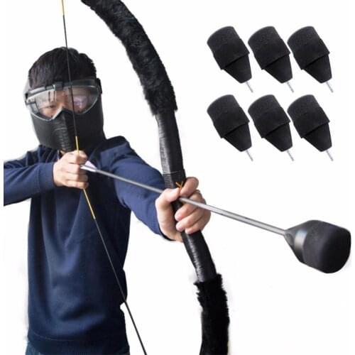 Black Soft Sponge arrow Head Foam Shooting Arrowhead Game Practice Tips for Archery Bow CS Shooting