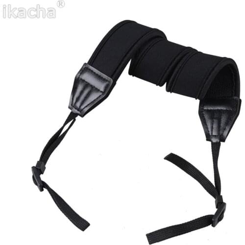 Black Adjusted Neoprene Neck Strap Belt for Canon Nikon Sony Pentax DSLR Camera
