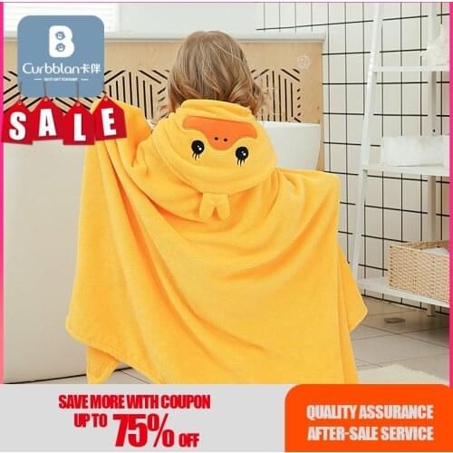Curbblan Baby Hooded Towels Newborn Kids Bathrobe Soft Bath Towel Infant Wrap Blanket Warm Children Sleeping Swaddle Boy Girl