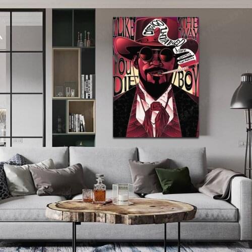 Django Painting Wall Art Canvas Painting Posters Prints Wall Pictures For Living Room Decoration Movie