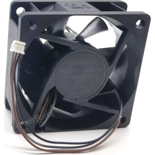 For SUNON 6025 60x60x25mm 6cm EB60251S1-Q000-F99 DC 12V 1.56W 3-wire Projector Cooling Fan