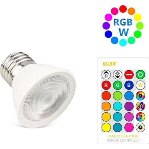 E27/E14/GU10/GU5.3/MR16 16 Color Changing Magic Led Bulb 5W 85-265V RGBW Led Lamp Spotlight + IR Remote Control Bulbs 110V 220V