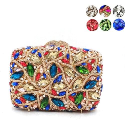 Elegant women evening party handbag diamonds luxuries clutches wallet crystal tote Nigeria vintage Bridal wedding party purses