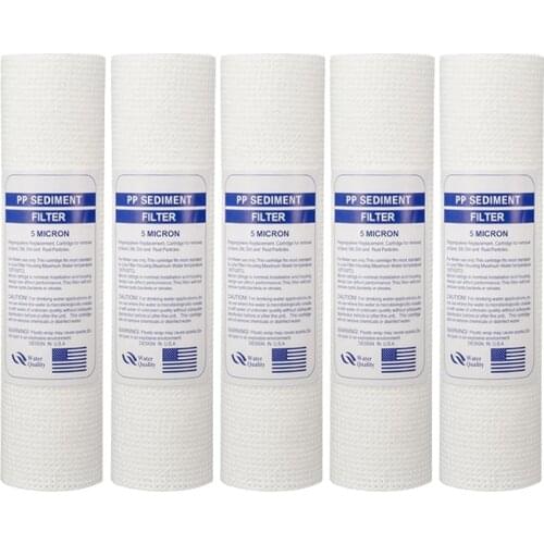 Water Purifier Filter 10 Inch 5 Micron or 1 Micron Sediment Water Filter Cartridge PP Cotton Filter for Everse Osmosis System