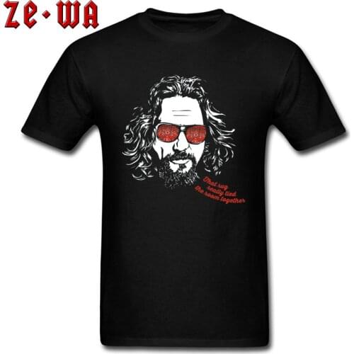 Classic The big Lebowski T Shirts Character Features The Dude Music Tshirts Hiphop Rock Movie Tee Shirts For Men Top Quality