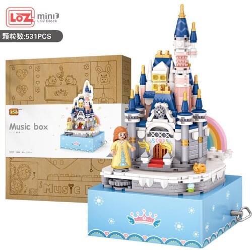 LOZ Blocks Beaustiful Castle Building Bricks with Music Box Toy Kids Gifts Toys for Children Girls Present Christmas 1220