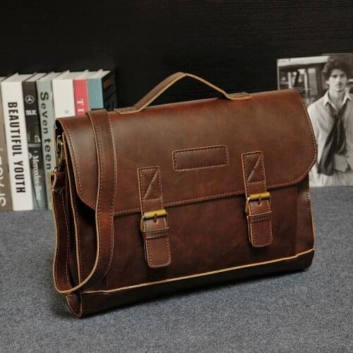 Women Leather Laptop Briefcase Mens Messenger Bag Designer Work Bag File Folder Genuine Leather Briefcase for Men and Women