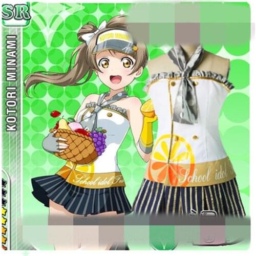 LoveLive Minami Kotori SR Dress Summer Working Clothes Cosplay Dress Custom D