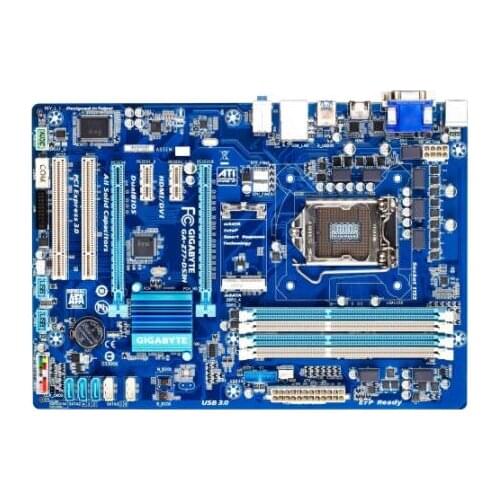 Used GIGABYTE motherboard GA-Z77-DS3H supports LGA1155 socket processor and dual channel memory technology