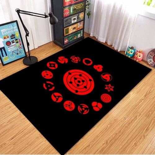 Japan Anime Naruto Floor Mat Carpet Children Kids Play Mat Baby Crawling Blanket Living Room Bedroom Bedside Non-slip Mat Decor