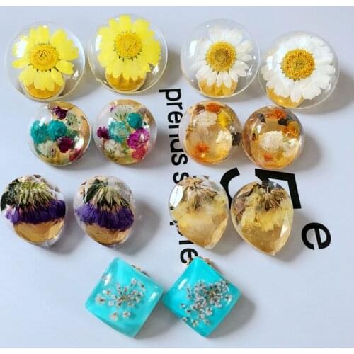 New Sweet Cute Dried Flowers Petal Elegant Clip Earring