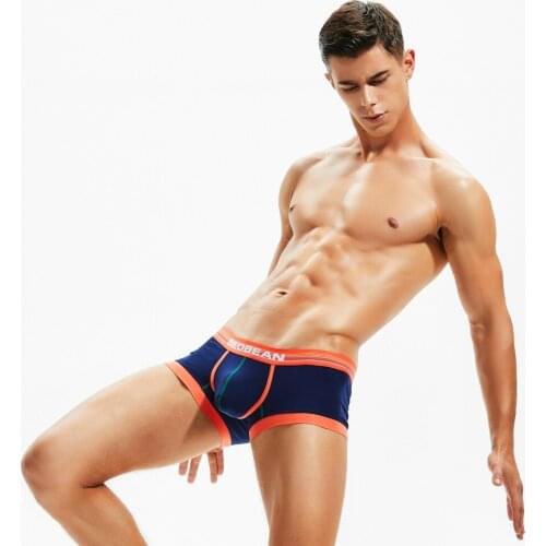 NEW Mens Boxer Underwear Cotton low-waist Sexy Slim Shorts Boxer Male Intimates Underpants Free Shipping