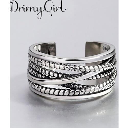 New Boho Vintage Large Layer Chains Rings For Women Men Charm Male Retro Gothic Jewelry Drop Shipping 2021