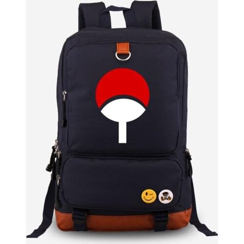 New Naturo Sharingan Uchiha Sasuke Cosplay Backpack Cartoon Anime Luminous Student Schoolbags Unisex Canvas Travel Bags